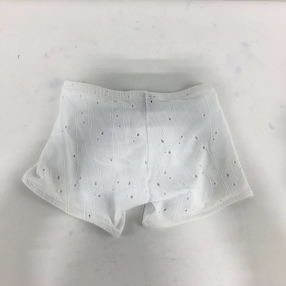 Male Power #153-53B Eyelet Detail Pouch Short, Men's Size S - White - Picture 2 of 5